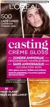 Bol.com L’Oréal Paris Casting Crème Gloss Lichtbruin 500 - Semi-permanente Haarkleuring Zonder Ammoniak aanbieding