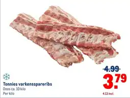 Makro Tonnies varkensspareribs aanbieding