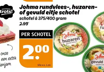 Poiesz Johma rundvlees-, huzaren of gevuld eitje schotel aanbieding