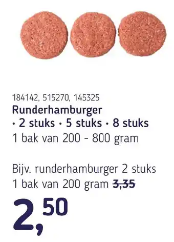 Van Hoeckel Runderhamburger aanbieding
