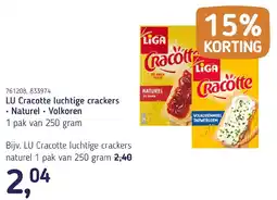 Van Hoeckel LU Cracotte luchtige crackers naturel aanbieding