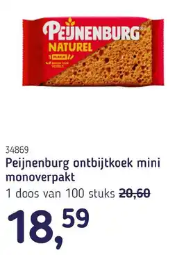 Van Hoeckel Peijnenburg ontbijtkoek mini monoverpakt aanbieding
