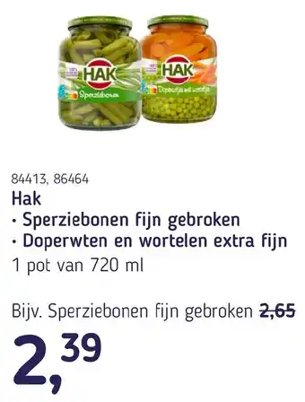 Van Hoeckel Sperziebonen fijn gebroken aanbieding