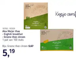 Van Hoeckel Groene thee citroen aanbieding