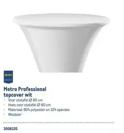 Makro Metro Professional topcover wit aanbieding