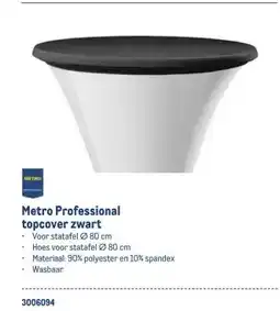 Makro Metro Professional topcover zwart aanbieding