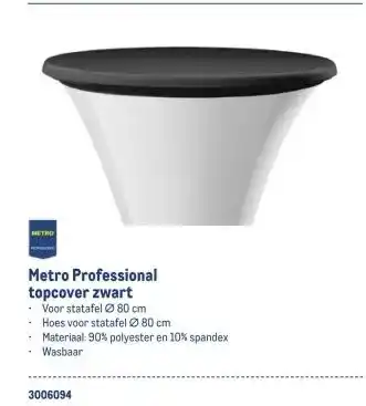 Makro Metro Professional topcover zwart aanbieding