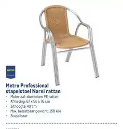 Makro Metro Professional stapelstoel Narni rattan aanbieding