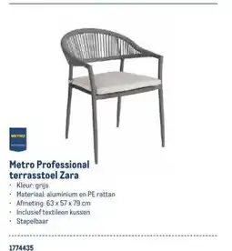 Makro Metro Professional terrasstoel Zara aanbieding