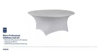 Makro Metro Professional tafelhoes rond wit aanbieding