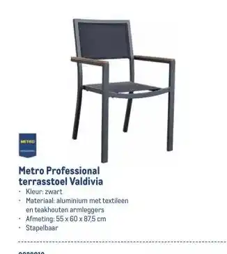 Makro Metro Professional terrasstoel Valdivia aanbieding