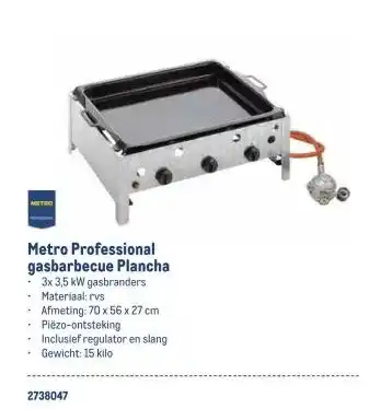 Makro Metro Professional gasbarbecue Plancha aanbieding