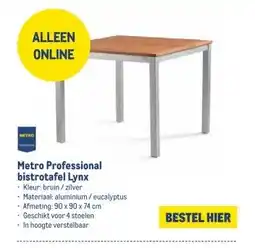 Makro Metro Professional bistrotafel Lynx aanbieding