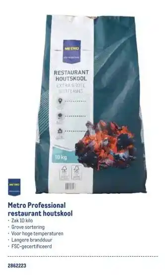 Makro Metro Professional restaurant houtskool aanbieding