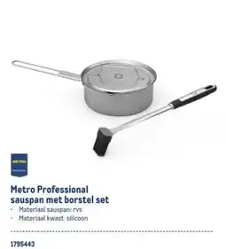 Makro Metro Professional sauspan met borstel set aanbieding