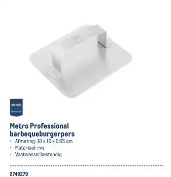 Makro Metro Professional barbequeburgerpers aanbieding