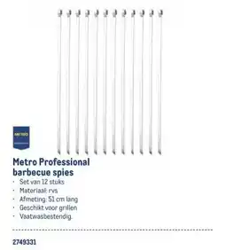 Makro Metro Professional barbecue spies aanbieding