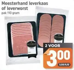 Dagwinkel Meesterhand leverkaas of leverworst aanbieding