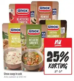 Jumbo Unox soep in zak aanbieding