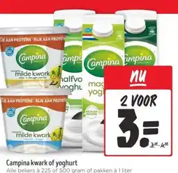 Jumbo Campina kwark of yoghurt aanbieding