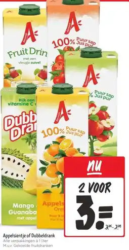 Jumbo Appelsientje of Dubbeldrank aanbieding