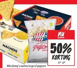 Jumbo Alle Jimmy's nachos to go of popcorn aanbieding