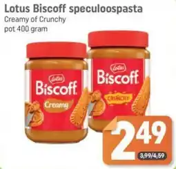 Dagwinkel Lotus Biscoff speculoospasta aanbieding