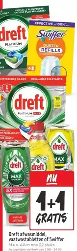 Jumbo Dreft afwasmiddel, vaatwastabletten of Swiffer aanbieding