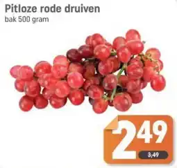 Dagwinkel Pitloze rode druiven aanbieding