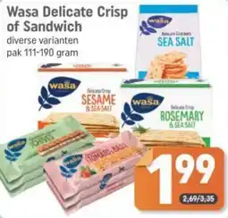 Dagwinkel Wasa Delicate Crisp of Sandwich aanbieding