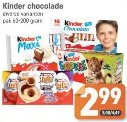 Dagwinkel Kinder chocolade aanbieding
