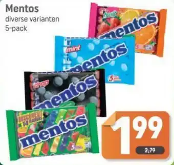 Dagwinkel Mentos aanbieding
