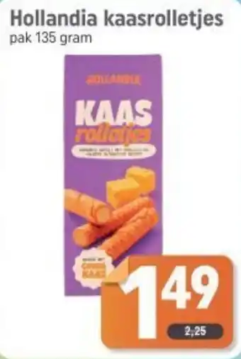 Dagwinkel Hollandia kaasrolletjes aanbieding