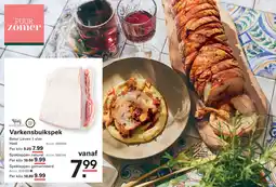 De Kweker Varkensbuikspek Heel aanbieding