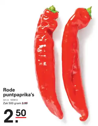 De Kweker Rode puntpaprika's aanbieding