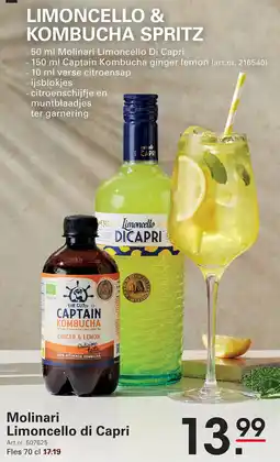 De Kweker Molinari Limoncello di Capri aanbieding