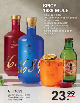 De Kweker Gin 1689 aanbieding