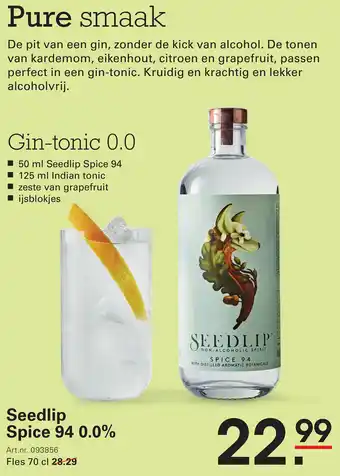 De Kweker Seedlip Spice 94 0.0% aanbieding