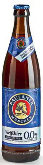 De Kweker Paulaner Hefe Weissbier 0.0% aanbieding