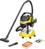 Bol.com Kärcher WD 5 S V-25/5/22 Nat- en Droogzuiger - 1100 W - 25 liter - RSV reservoir - Vlakfilter aanbieding