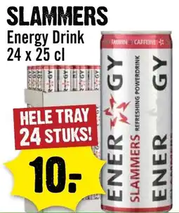 Dirck 3 Slammers energy drink aanbieding