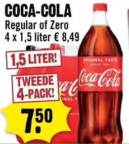 Dirck 3 Coca cola regular of zero aanbieding