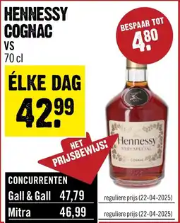 Dirck 3 Hennessy cognac vs aanbieding
