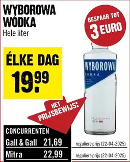 Dirck 3 Wyborowa wódka aanbieding