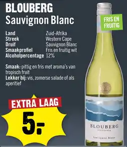 Dirck 3 Blouberg sauvignon blanc aanbieding