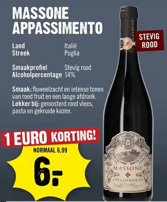Dirck 3 Massone appassimento aanbieding