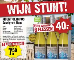 Dirck 3 Mount olympus sauvignon blanc aanbieding