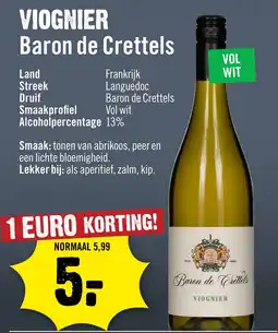 Dirck 3 Viognier baron de crettels aanbieding