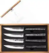 Bol.com Forged Brute Steakmessen 4-delig - RVS - In Houten Gifbox aanbieding
