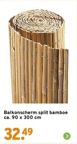 GAMMA Balkonscherm split bamboe ca. 90 x 300 cm aanbieding